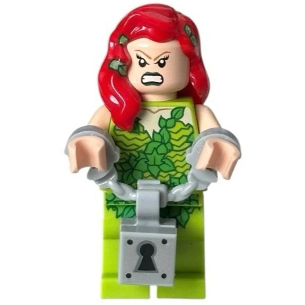 Lego Poison Ivy Hair Over Shoulder Super Heroes Handcuffs with Lock Minifigure